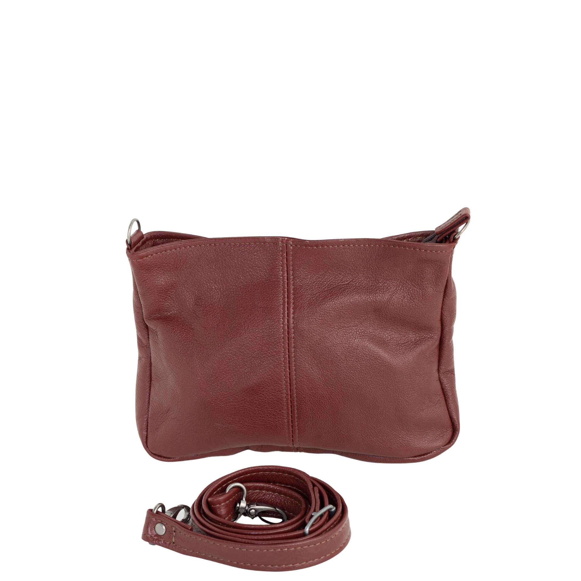 Maribu Leather Zyra Crossbody in Ruby