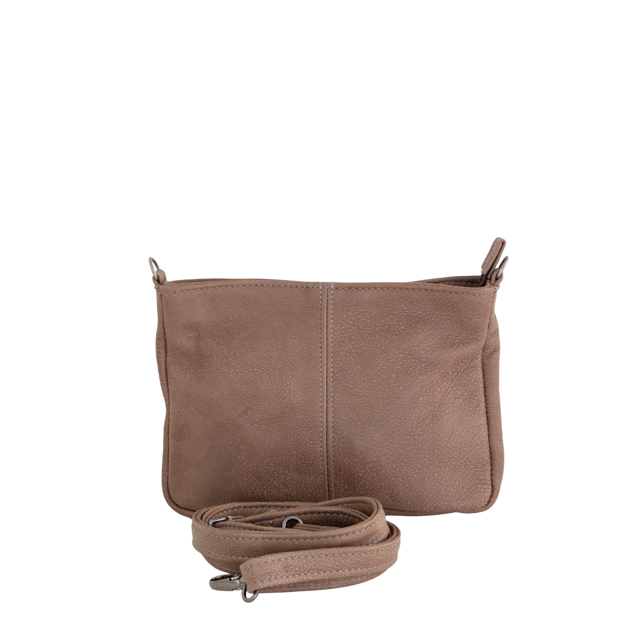 Maribu Leather Zyra Crossbody in Buffed Mink
