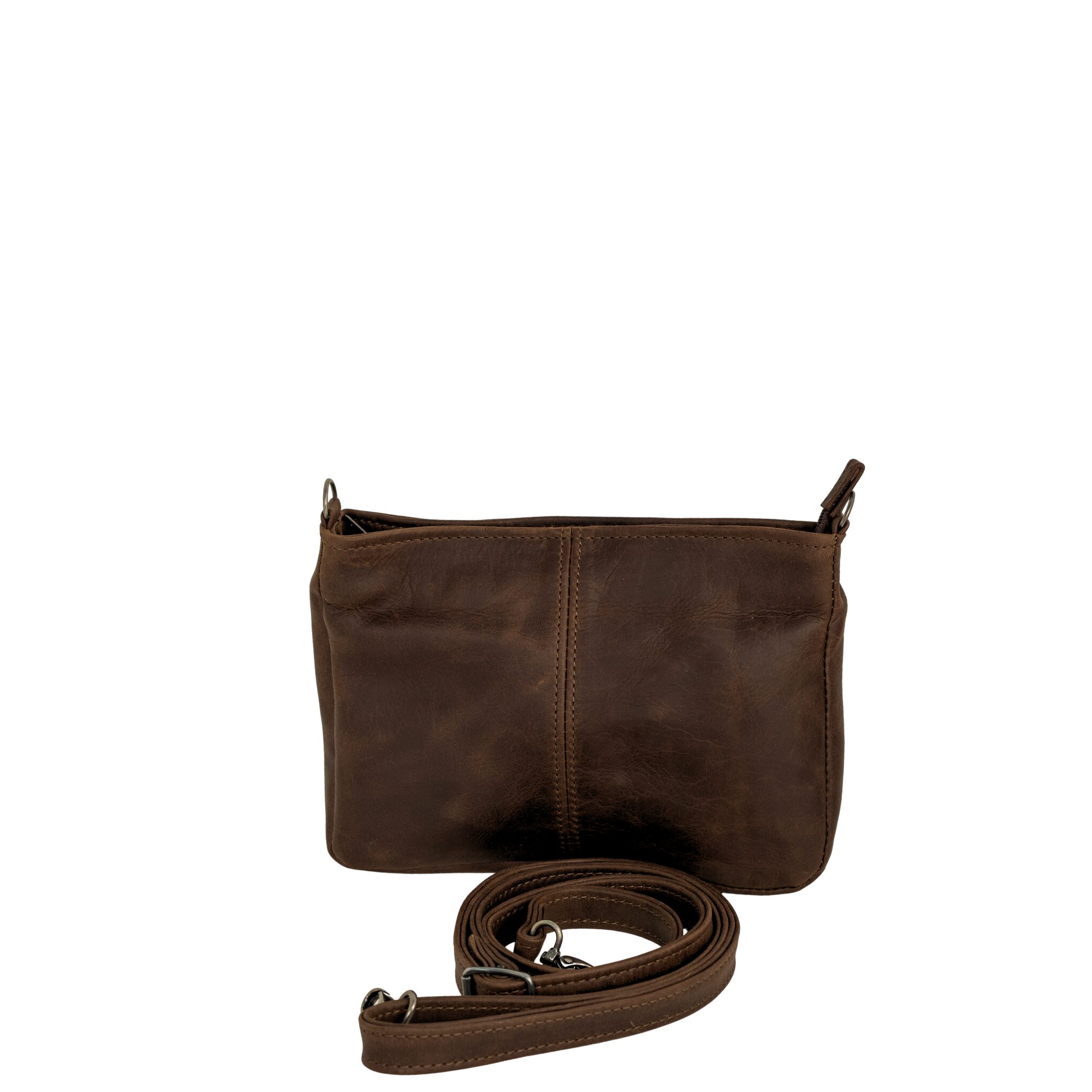 Maribu Leather Zyra Crossbody in Choc