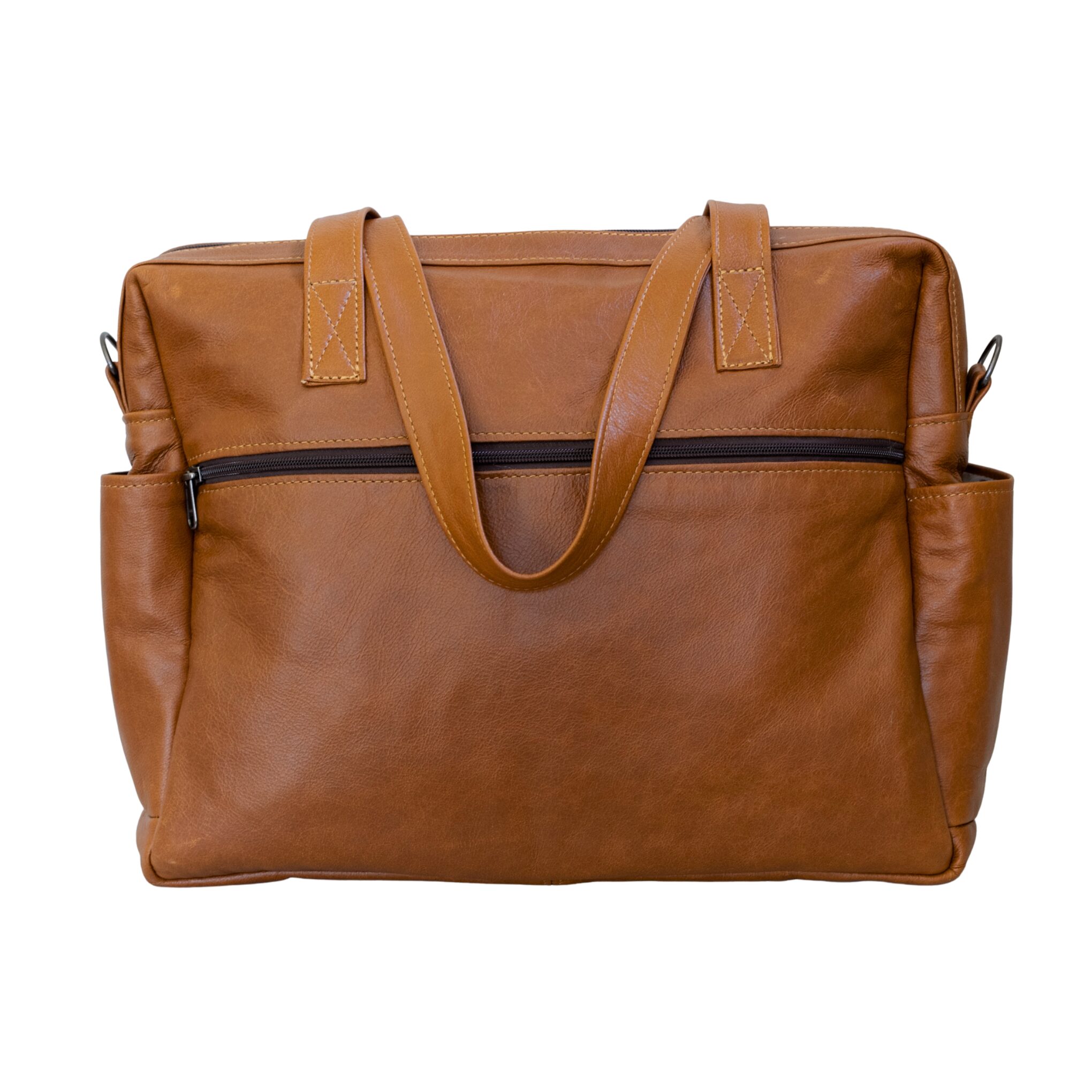Maribu Leather Daisy Nappy Bag in Hazelnut