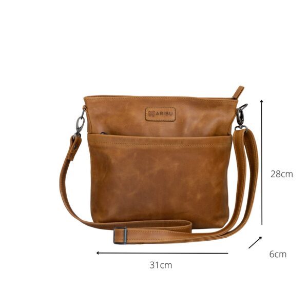 Maribu Leather Zoë Crossbody in Tan