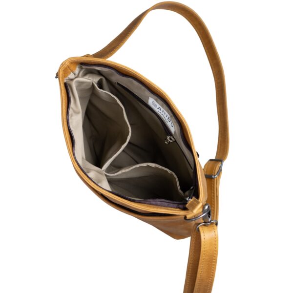 Maribu Leather Zoë Crossbody in Tan