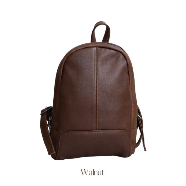 Maribu Leather Olga Backpack in Walnut