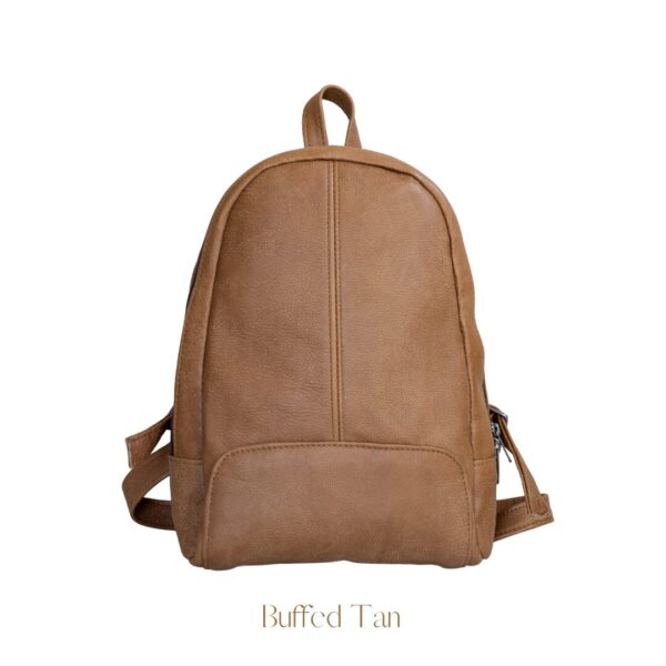 Maribu Leather Olga Backpack in Buffed Tan
